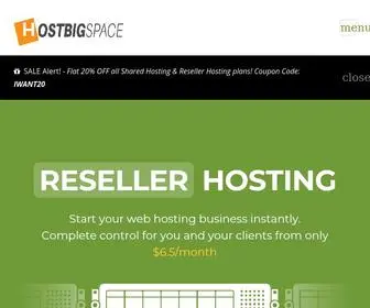 Hostbigspace.com(Reliable & Affordable Web Hosting Solutions for Resellers) Screenshot