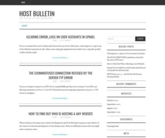 Hostbulletin.com(Host Bulletin) Screenshot