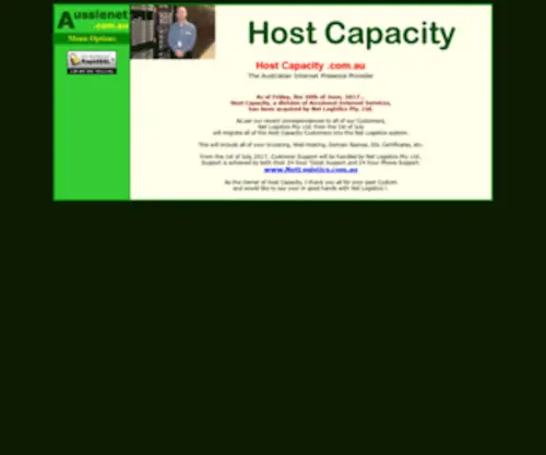 Hostcapacity.com.au(Cheap cPanel Web Hosting Australia) Screenshot