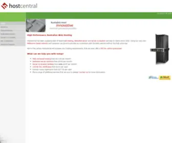 Hostcentral.net.au(Web Hosting Australia) Screenshot