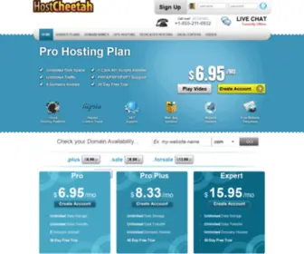 Hostcheetah.net(Low-cost Website Hosting plans) Screenshot