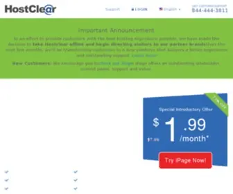 Hostclear.com(Web Hosting) Screenshot