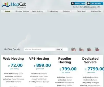 Hostcob.com(Web Hosting India) Screenshot