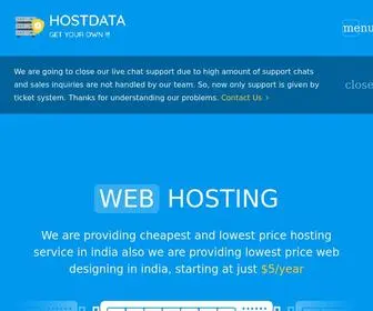 Hostdata.in(Cheapest Web Hosting in India) Screenshot