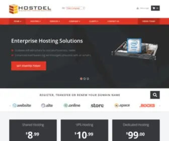 Hostdel.com(Blazing Fast Hosting Solutions) Screenshot