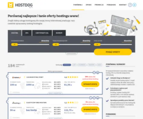 Hostdog.pl(Porównanie 23 firm hostingowych) Screenshot