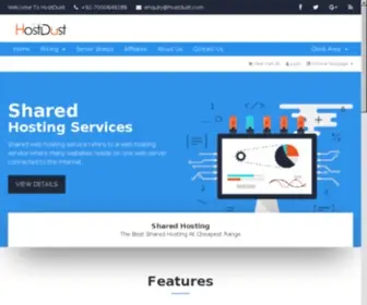 Hostdust.com(Affordable Shared & Vps Hosting Portal) Screenshot