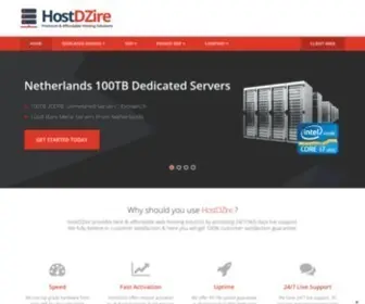 Hostdzire.com(Netherlands dedicated servers) Screenshot