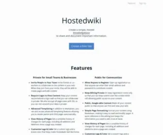 Hostedwiki.co(Simple Hosted Wikis) Screenshot