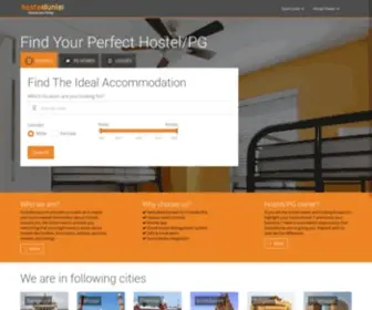 Hosteldunia.com(The best website for Hostels & Paying Guests (PG) accommodation search) Screenshot