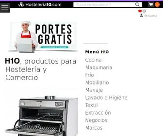 Hosteleria10.com(Material para Hostelería y Comercio) Screenshot