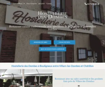 Hostellerie-Des-Dombes.com(Restaurant cuisse de grenouille Bouligneux) Screenshot