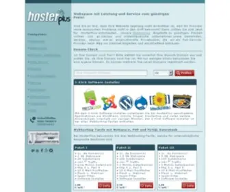 Hosterplus.de(Hier auf der Webseite bekommen Sie PHP Webspace von Hoster PLUS) Screenshot