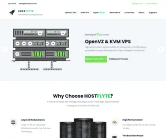 Hostflyte.com(HOSTFLYTE OpenVZ & KVM VPS Hosting across 4 diverse locations) Screenshot