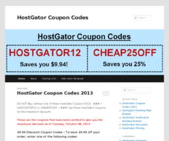 Hostgatorcouponcoder.com(HostGator Coupon Codes) Screenshot