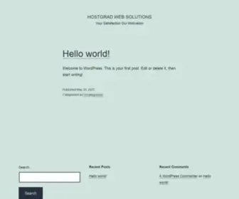 Hostgradwebsolutions.in(Your Satisfaction Our Motivation) Screenshot