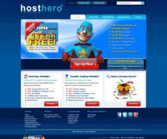 Hosthero.co.uk(Unlimited Web Hosting) Screenshot