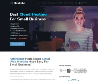 Hostiate.com(Affordable Cloud Hosting For Small Business) Screenshot