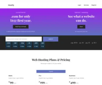 Hostifyindia.in(Cheapest hosting and domain) Screenshot