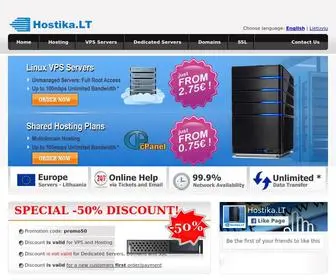 Hostika.lt(Shared Web Hosting) Screenshot