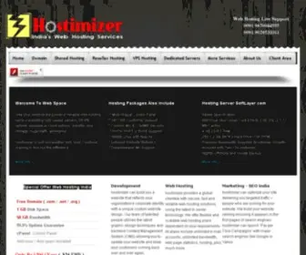 Hostimizer.com(Web Hosting India Reseller Web Hosting india Offshore Web Hosting India Cheap Domain WebSite Hosting Space Web Allahabad India) Screenshot