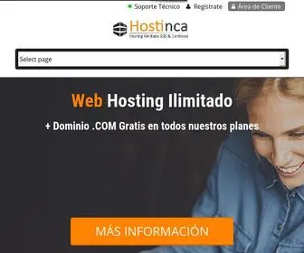 Hostinca.com(Hosting) Screenshot