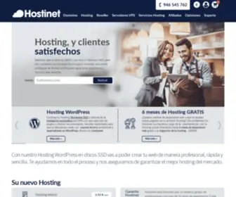Hostinet.com(Hosting y dominios en España) Screenshot