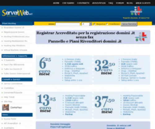 Hosting-Spazioweb.com(Spazio web hosting) Screenshot