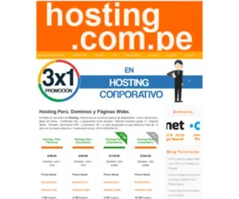 Hosting.com.pe(Hosting Peru. WordPress. Dominio. Paginas Web en Perú. SSL Gratis. Oferta 2x1) Screenshot