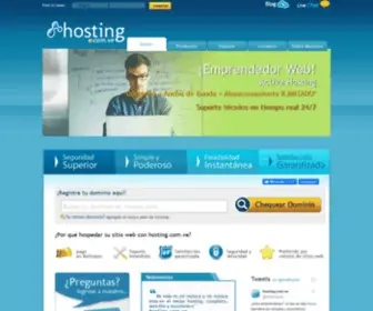 Hosting.com.ve(Hosting Venezuela) Screenshot
