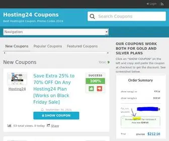 Hosting24Coupons.net(95% OFF Hosting24 Coupons) Screenshot