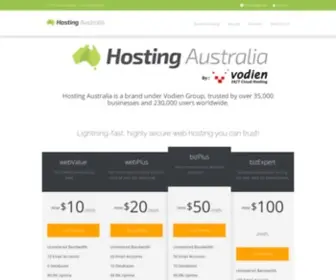 Hostingaustralia.com.au(Hosting Australia proudly) Screenshot