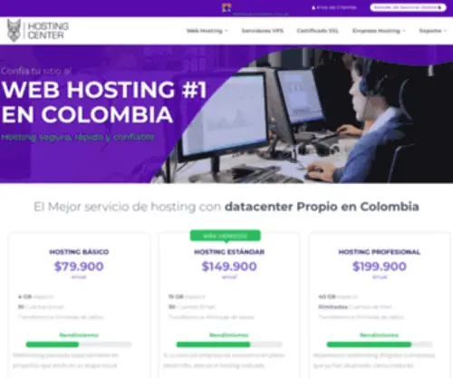 Hostingcenter.com.co(Hosting Colombia) Screenshot