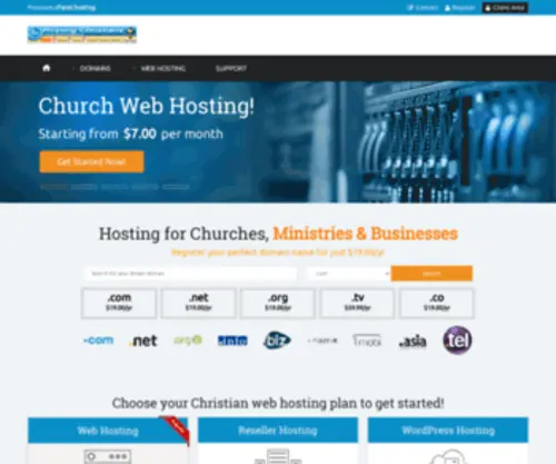 Hostingchristians.com(Christian web hosting) Screenshot