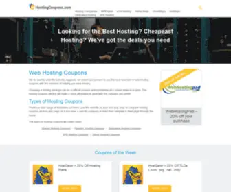 Hostingcoupons.com(Hosting Reviews and Discount Codes) Screenshot