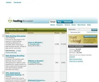 Hostingdiscussion.com(Hosting Discussion) Screenshot