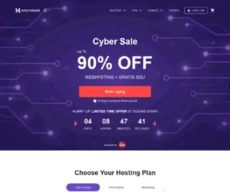 Hostinger.no(Billig web hosting) Screenshot