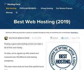 Hostingfacts.com(Top 7 Web Hosting Services (Based on Real Tests)) Screenshot