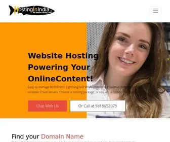 Hostinginindia.com(Unleash Your Website with One) Screenshot