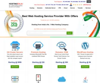 Hostingraja.in(Best Hosting Service from India's No.1 Hosting Provider) Screenshot