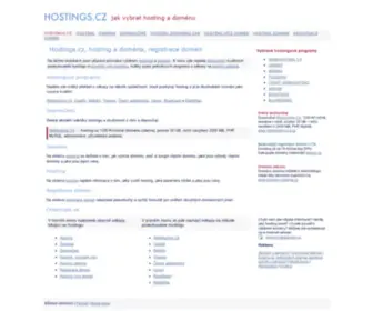 Hostings.cz(Hosting) Screenshot