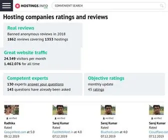 Hostings.info(Best Hosting Services 2022 by Expert Reviews) Screenshot