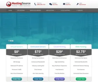 Hostingsource.com(Cloud and Dedicated Servers by hosting) Screenshot