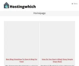 Hostingwhich.com(Read how to make money blogging and learn how to write a blog) Screenshot