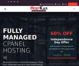 Hostkar.com(CPanel Hosting Rs29 Cheap Web Hosting in India) Screenshot