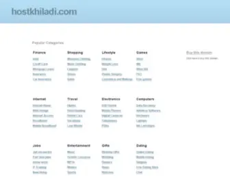 Hostkhiladi.com(Hosting Company) Screenshot