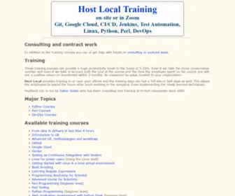 Hostlocal.com(Host Local Training courses for DevOps) Screenshot