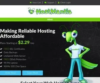 Hostmantis.com(Best Web Hosting) Screenshot
