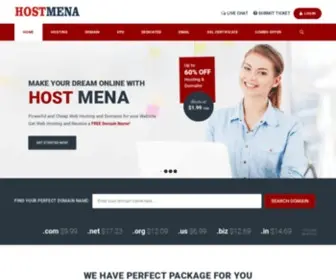 Hostmena.com(CLOUD HOSTING COMPANY) Screenshot