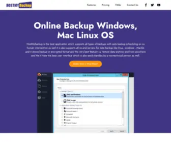 Hostmybackup.com(HostMy Backup Page) Screenshot